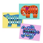 Weaving with Paper Strips and Stickers: 'Animals' 00088