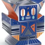 Wooden Money Box with Rigid Cardboard: 'Robot'