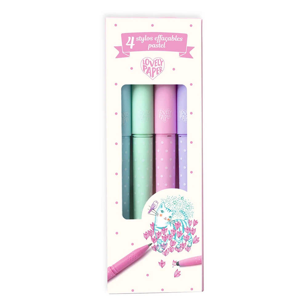 Erasable Pens in Pastel Shades (Set of 4)