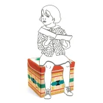 Fabric Toy Box/Stool: 'Indian' (Tepee) 04482