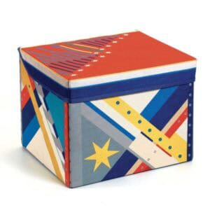 Fabric Toy Box/Stool: 'Stars' (Rocket) 04485
