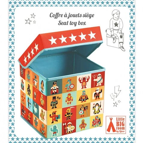 Fabric Toy Box/Stool: 'Superheroes' 04489 - Image 3