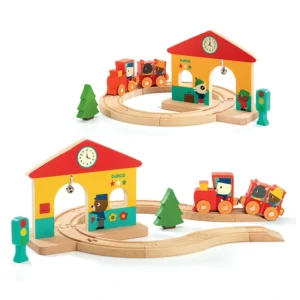 Wooden Magnetic Train Station