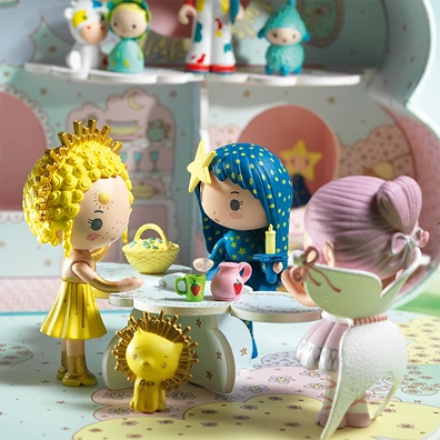 Tinyly Carry Case Dollhouse: 'Cloud' (Includes figures Sunny & Mia) 06953 - Image 3