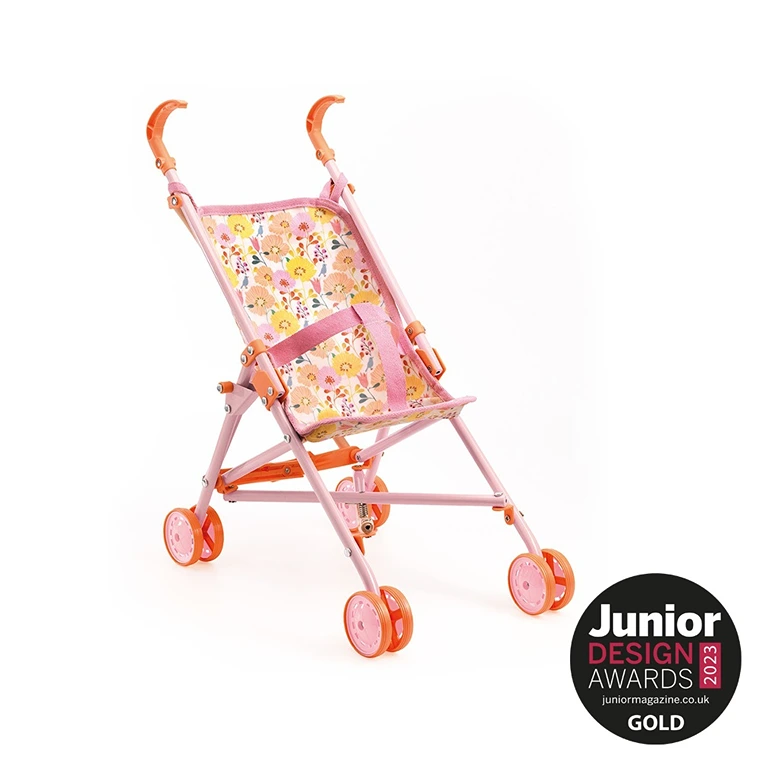 Doll Stroller Foldable Flowers