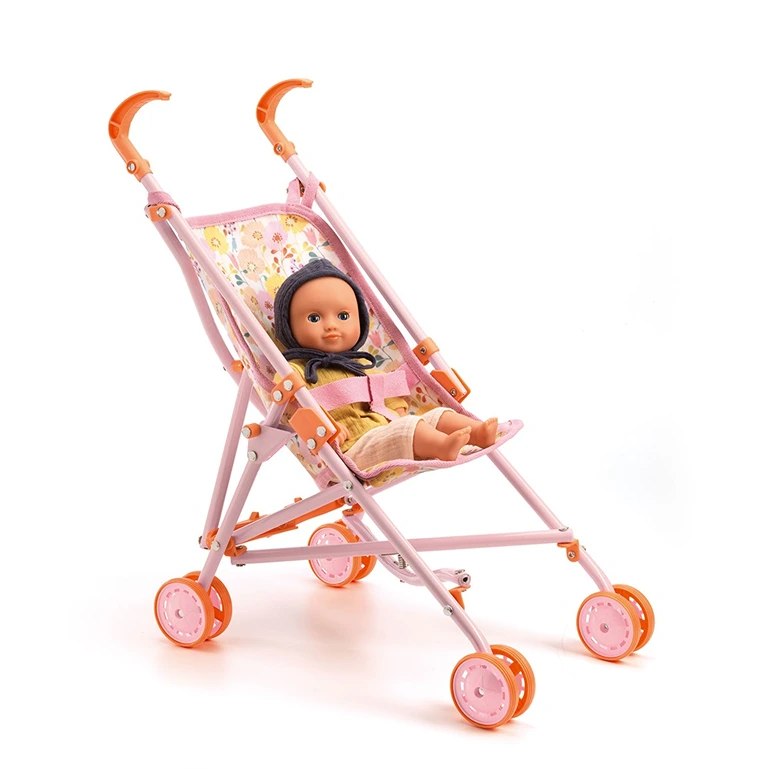 Doll Stroller Foldable Flowers 07841 - Image 2