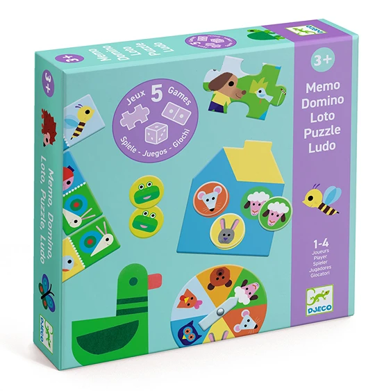 At the Farm: Memo - Domino - Lotto - Puzzle - Ludo