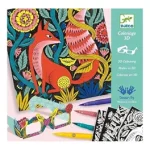 Coloring with markers and 3D Effect Forest