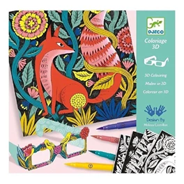Coloring with markers and 3D Effect Forest