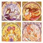 Inspired by Alfons Mucha - Ζωγραφίζω με Γκλίτερ Νεράιδες 09383