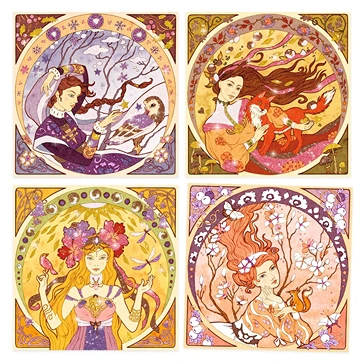 Inspired by Alfons Mucha - Ζωγραφίζω με Γκλίτερ Νεράιδες 09383 - Image 2