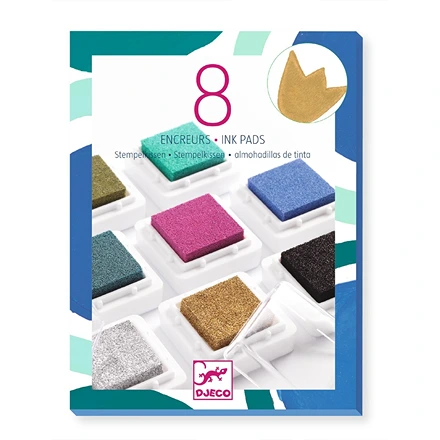 Stamp Pads with 8 Metallic Colors