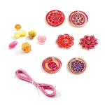 Jewelry making kit with various flower beads 09854