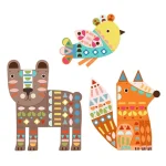 Make animals with brads and stickers 09895