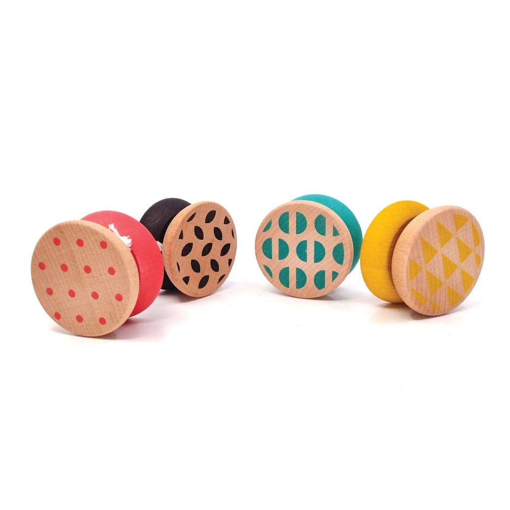 Wooden yo-yo with Geometric pattern 13110 - Image 2