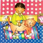 Set of 4 Wooden Puzzles I take care of small animals
