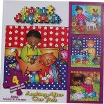 Set of 4 Wooden Puzzles I take care of small animals 27.103