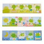 Wooden Sorting Puzzle – Froggy the Frog and His Day