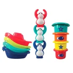 Bath toy set Boats/monkeys/cups 11pcs.