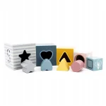 Wooden stacking cubes and shapes 44016