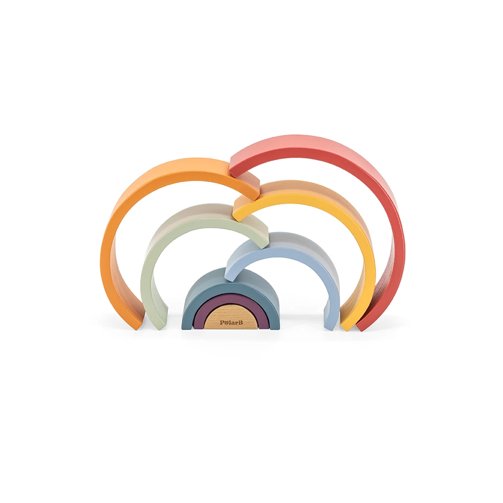 Wooden stacking toy 'Rainbow' 44220 - Image 4