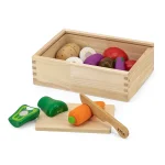 Wooden dividing vegetables