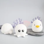 3-piece waterproof night light set 'Turtle - Duck - Octopus' (Battery Operated)
