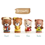 Browny Family - Educational Playset with 4 Characters 700300F