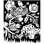 Velvet Felt Art Picture Colouring Set: Spring 865828