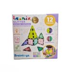 Magnetic Construction Toy with Glitter 12 pcs.