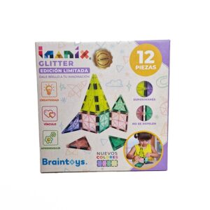 Magnetic Construction Toy with Glitter 12 pcs.
