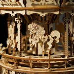 ROKR Ρομαντικό Καρουζέλ Μηχανικό 3D Ξύλινο Παζλ Μουσικό Κουτί AMK62