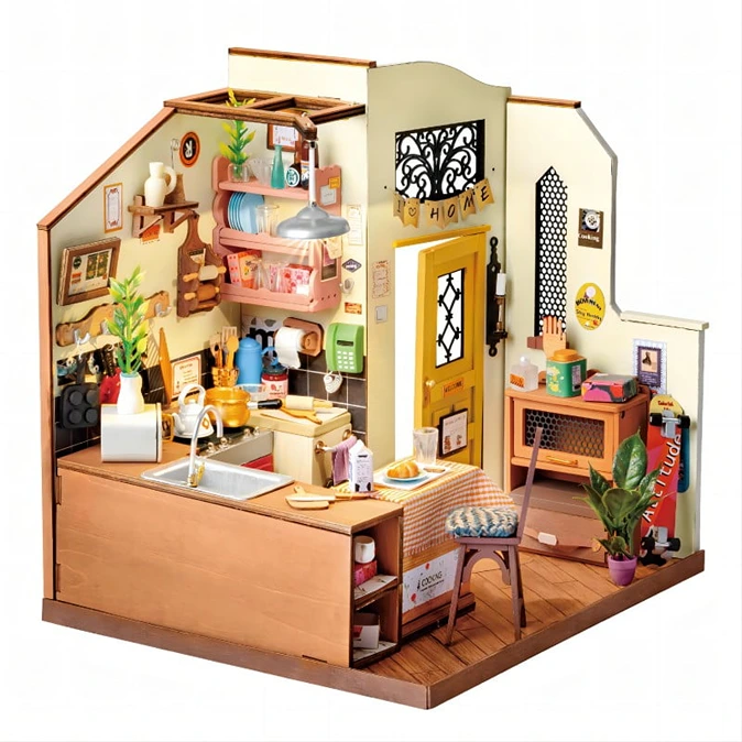 Rolife Cozy Kitchen DIY Miniature House Kit