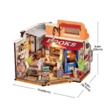 Corner Bookstore DIY Miniature House Kit DG164