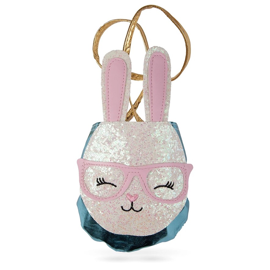 Bunny Wallet-Purse Metallic Pink Blue
