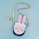 Bunny Wallet-Purse Metallic Pink Blue 83318
