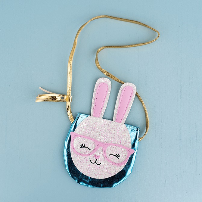 Bunny Wallet-Purse Metallic Pink Blue 83318 - Image 2