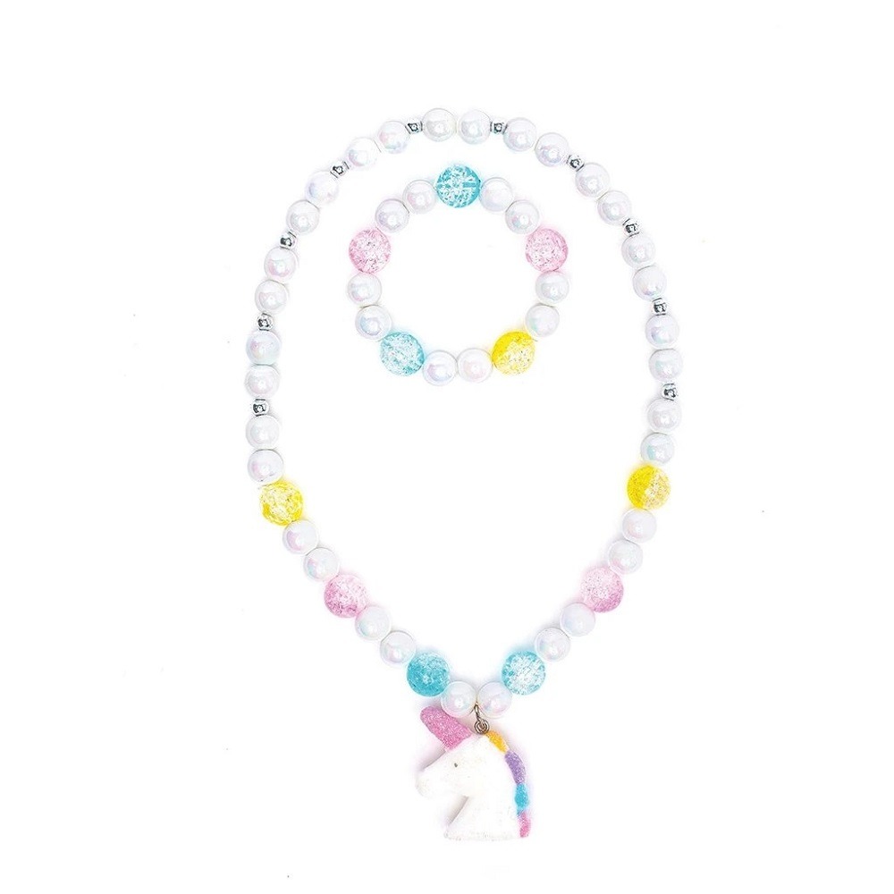 Kids’ Set Necklace – Bracelet with Pearls Unicorn 86125