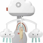 Rainbow Showers Bassinet to Bedside Mobile with Music and Rotating Rainbow