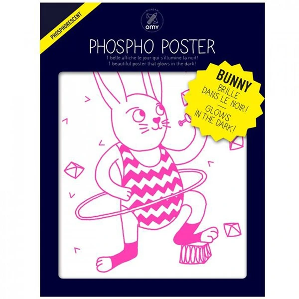 Glow-in-the-Dark Rabbit Poster OMY-PHOP03 - Image 3