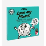 Giant poster for painting 'I Love My Planet' with pencil for planting