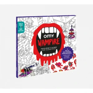 Giant poster for coloring with vampire stickers