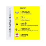Set Calli.Brush Pen Markers 5 pcs Metallic Edition - Online ON19089
