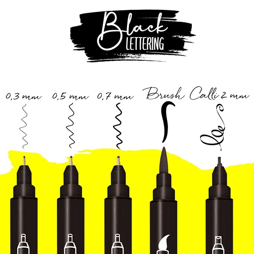 Black.Lettering Pens ON19114 - Image 3