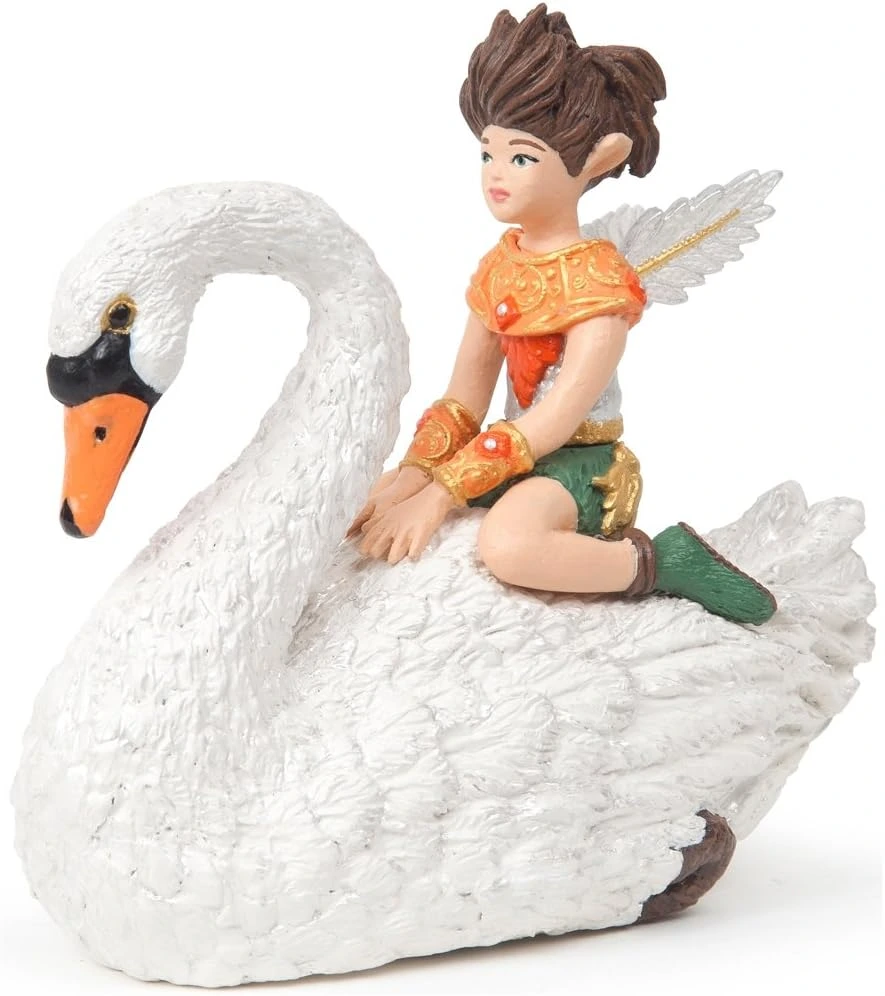 Elf Child On A Swan