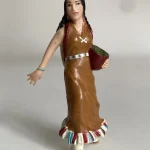Native American Indian Mother With Baby Papoose Food Bowl 2000