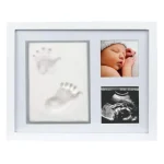 Triple Frame with Photo and Clay Handprint