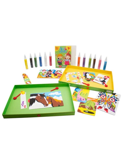 Μεγάλο κουτί - Art & Craft με 12 μαρκαδόρους άμμου και 14 ζωγραφιές 5+ SAB-100MX1201 - Image 4