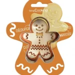 Wooden cookie stamp and cutter - Gingerbread Man