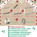 Cookie cutter kit « Gingerbread house » SCC-3975